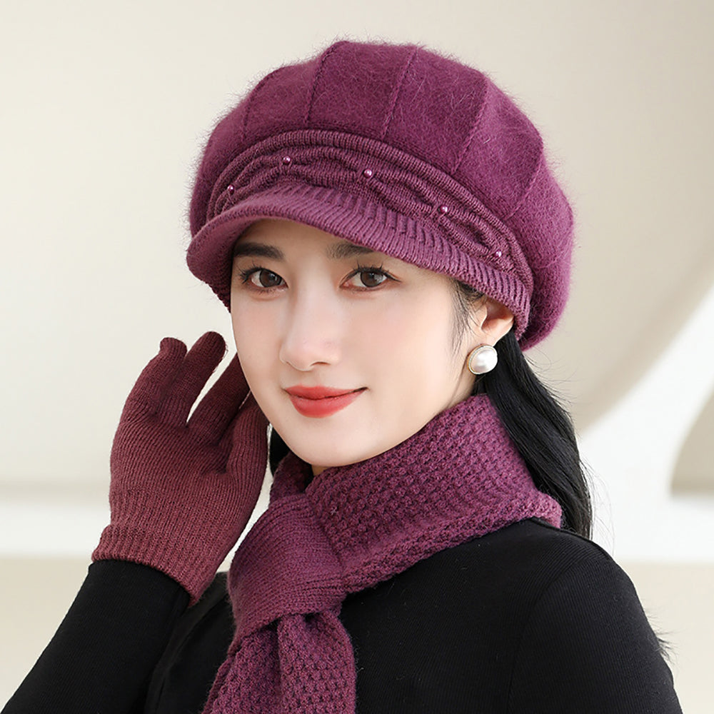 Women Self Design Ascot Cap