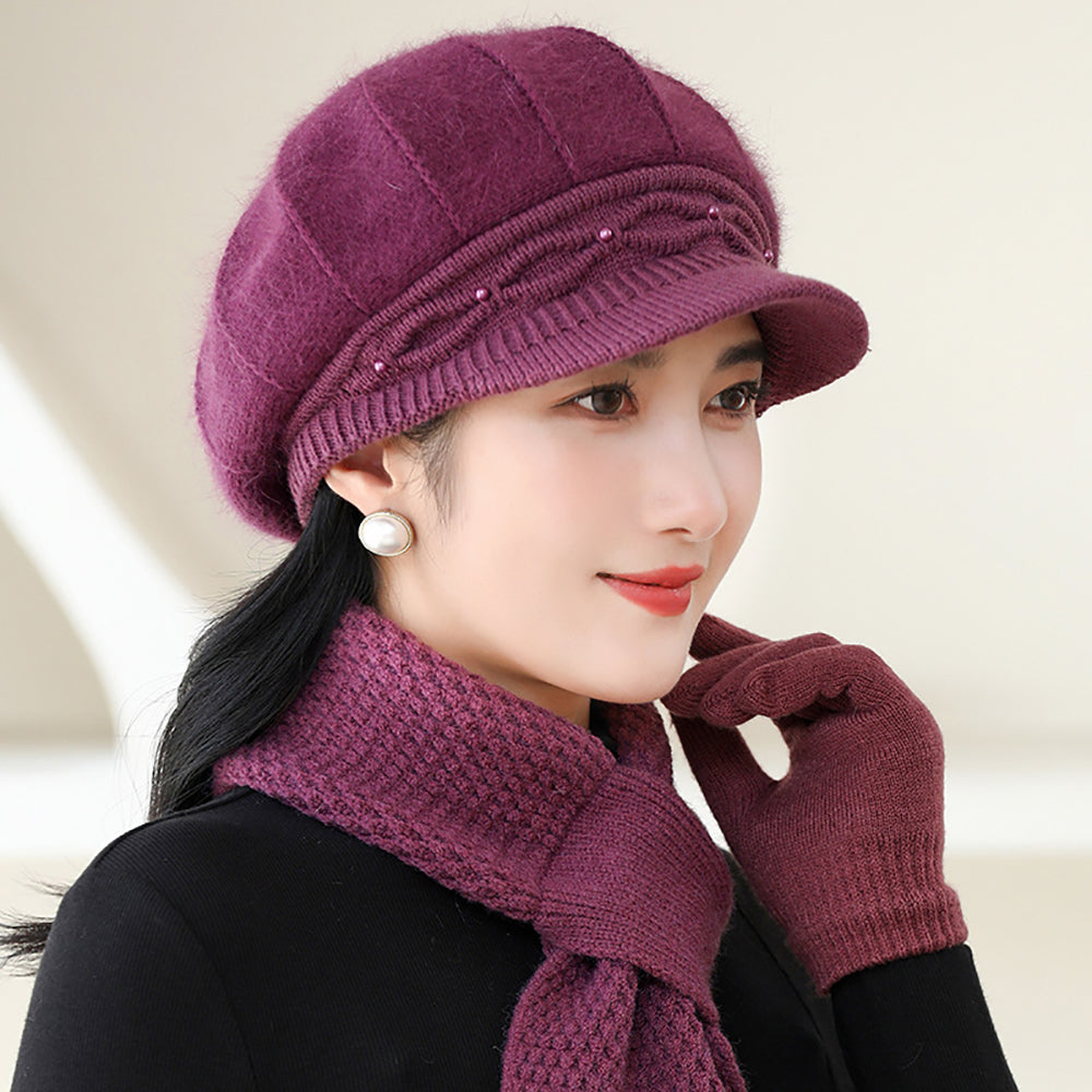 Women Self Design Ascot Cap