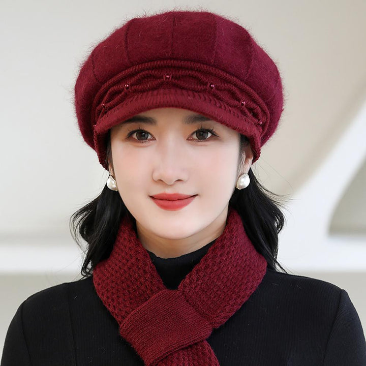 Women Self Design Visor Cap