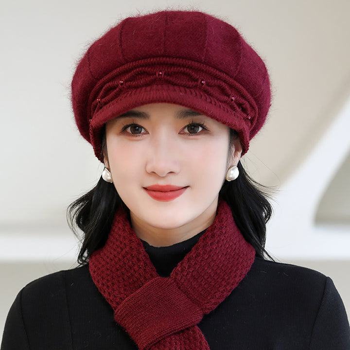 Women Self Design Visor Cap