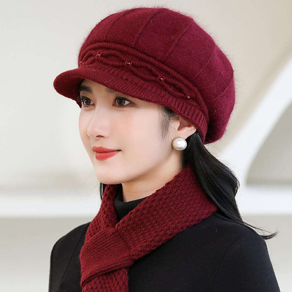 Women Self Design Visor Cap