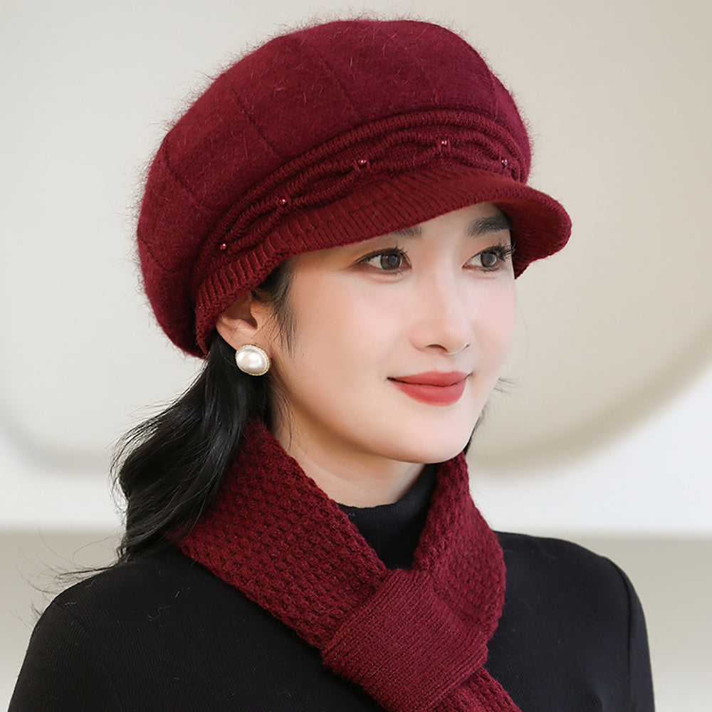 Women Self Design Visor Cap