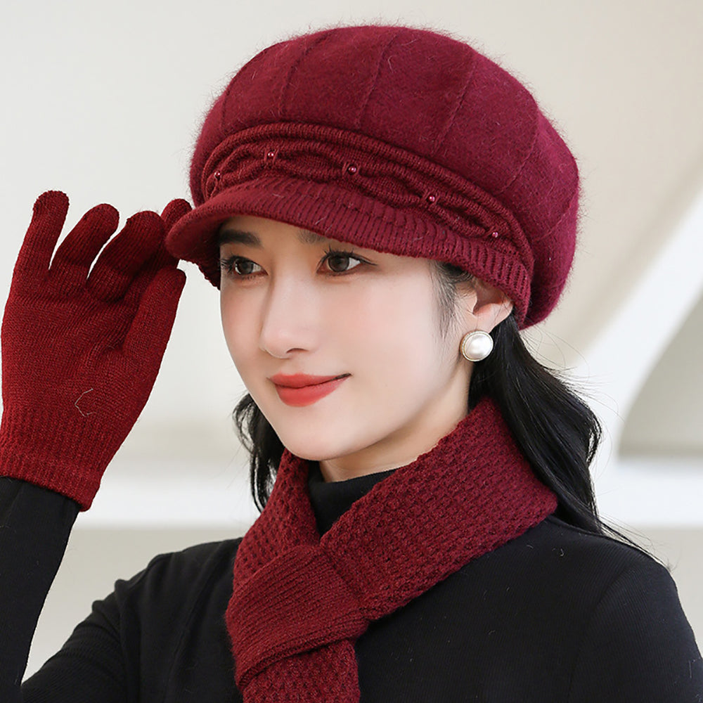 Women Self Design Visor Cap
