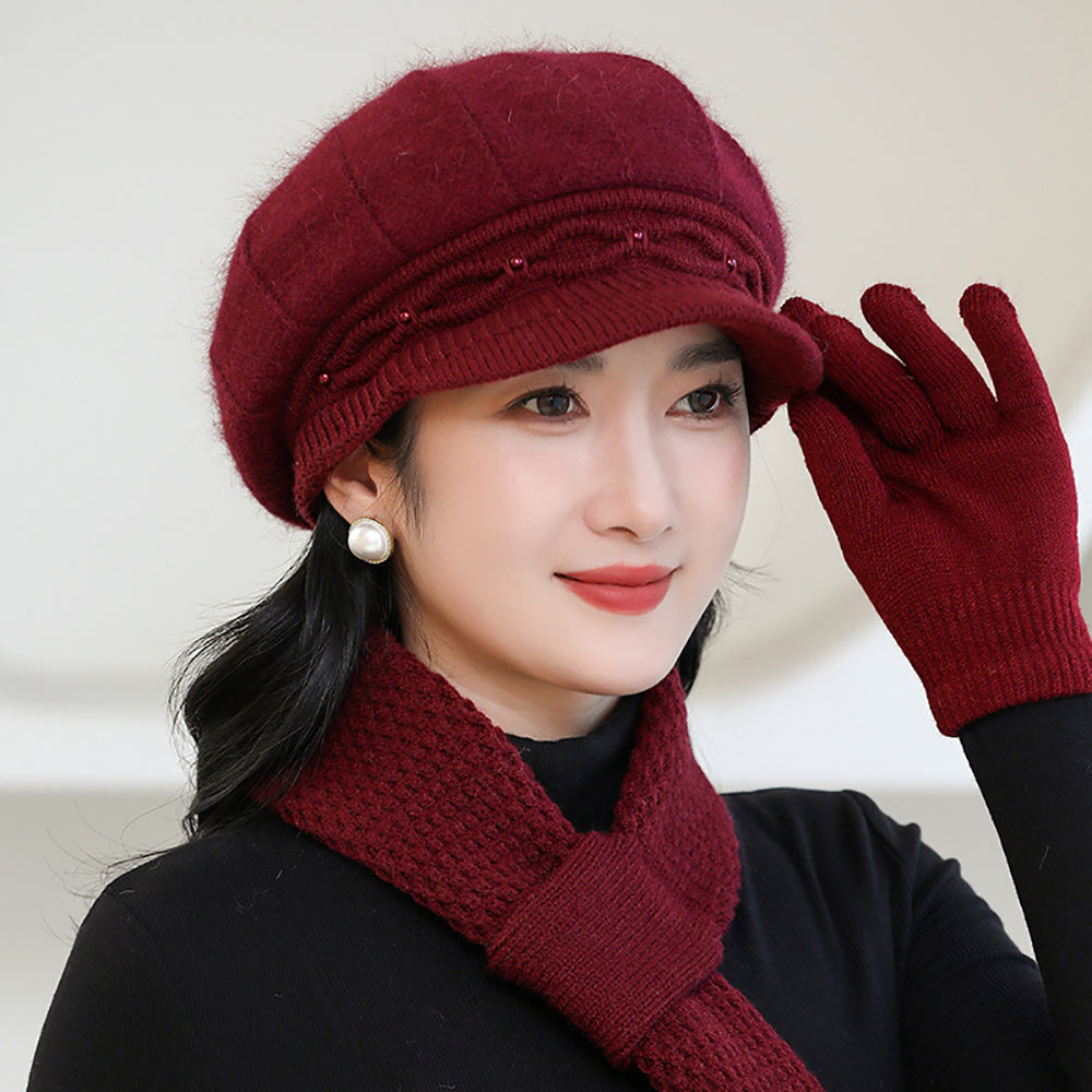 Women Self Design Visor Cap