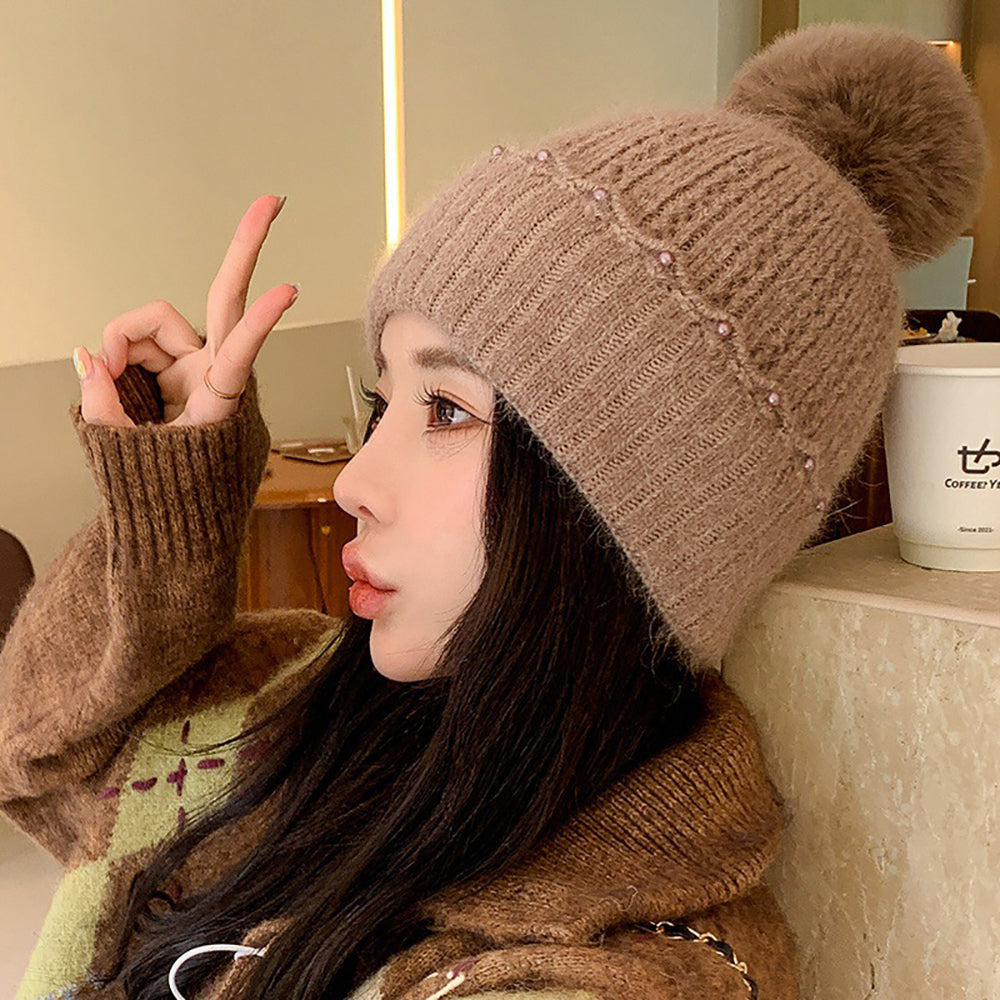 Women Self Design Beanie
