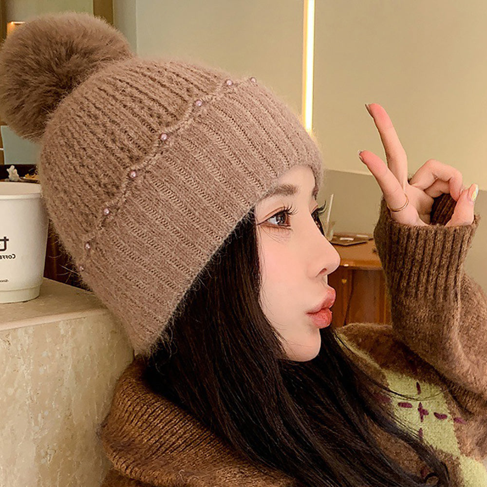 Women Self Design Beanie