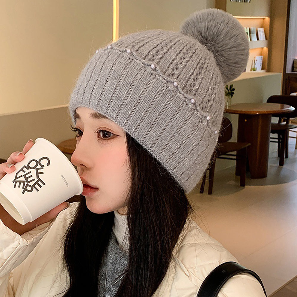 Women Self Design Beanie