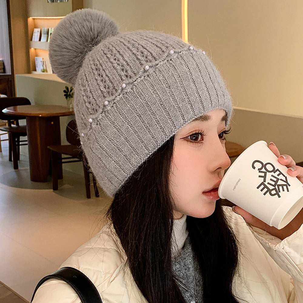 Women Self Design Beanie