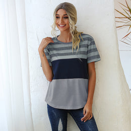 Women Navy Blue Striped Top