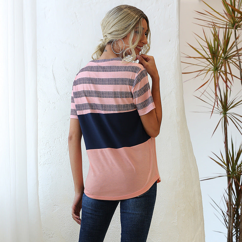 Pink Striped Top