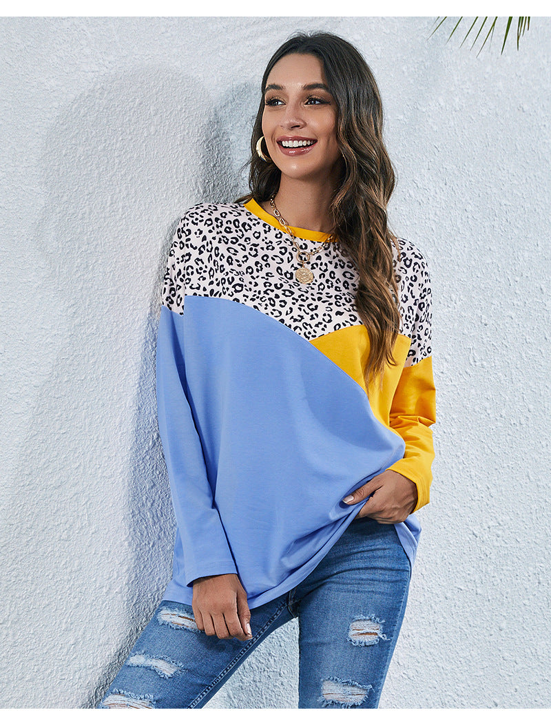Women Blue Colourblocked Long Sleeves Sweatshirt