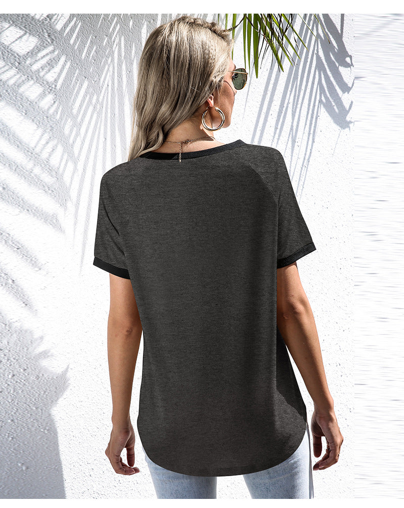 Women Black Print Top