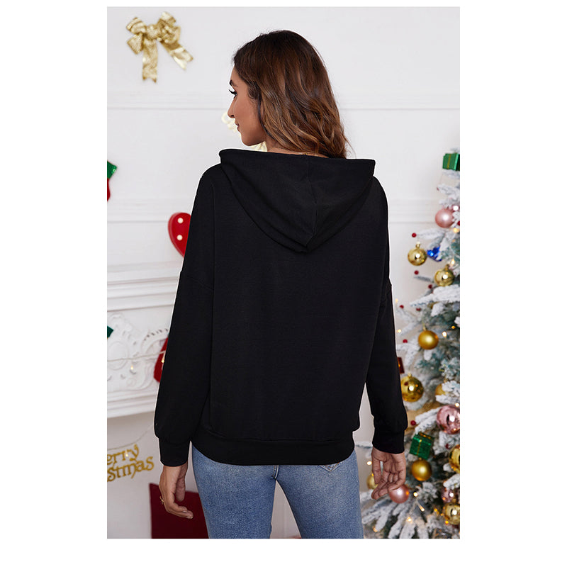 Women Black Graphic Sweatshirt