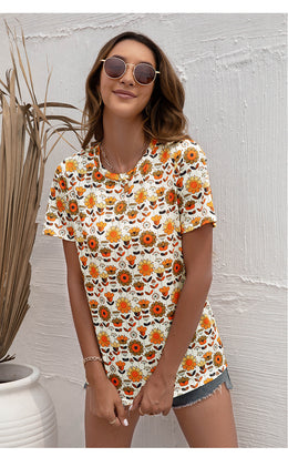 Floral Printed Knitted Top