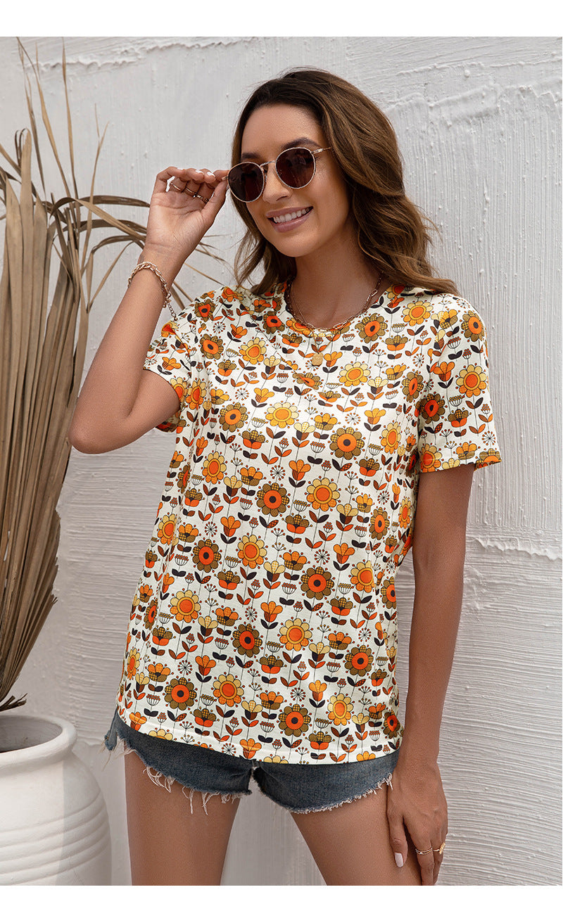 Floral Printed Knitted Top