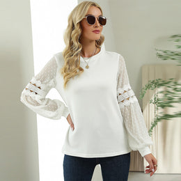 Round Neck Puff Sleeve Top