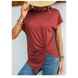Maroon Solid Extended Sleeves Top