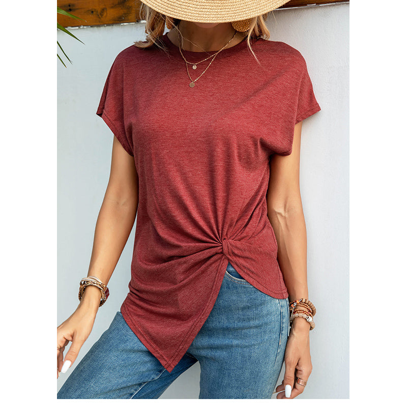 Maroon Solid Extended Sleeves Top