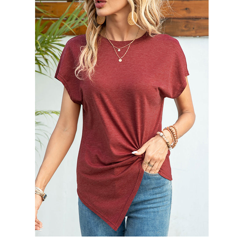Maroon Solid Extended Sleeves Top