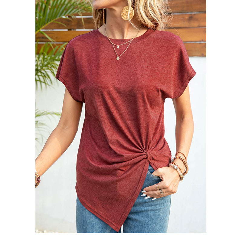 Maroon Solid Extended Sleeves Top