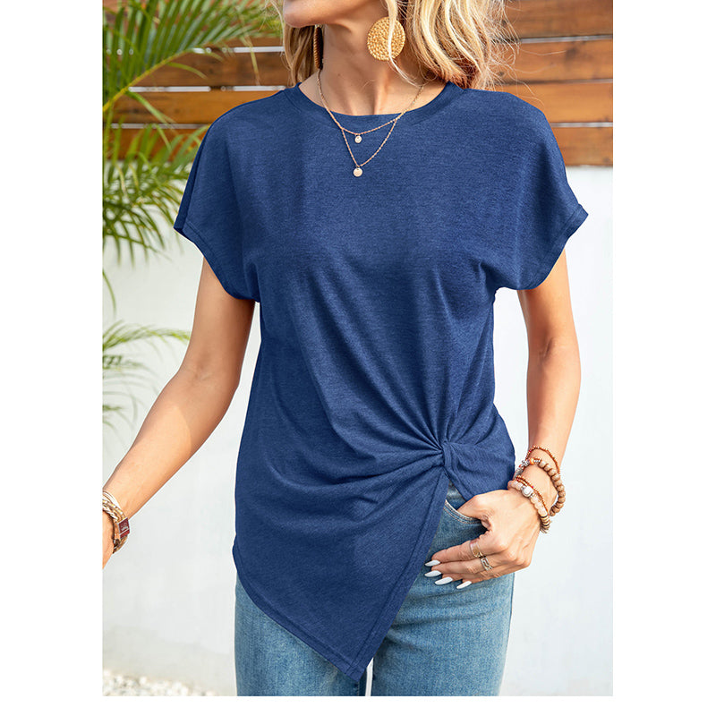 Round Neck Extended Sleeves Top