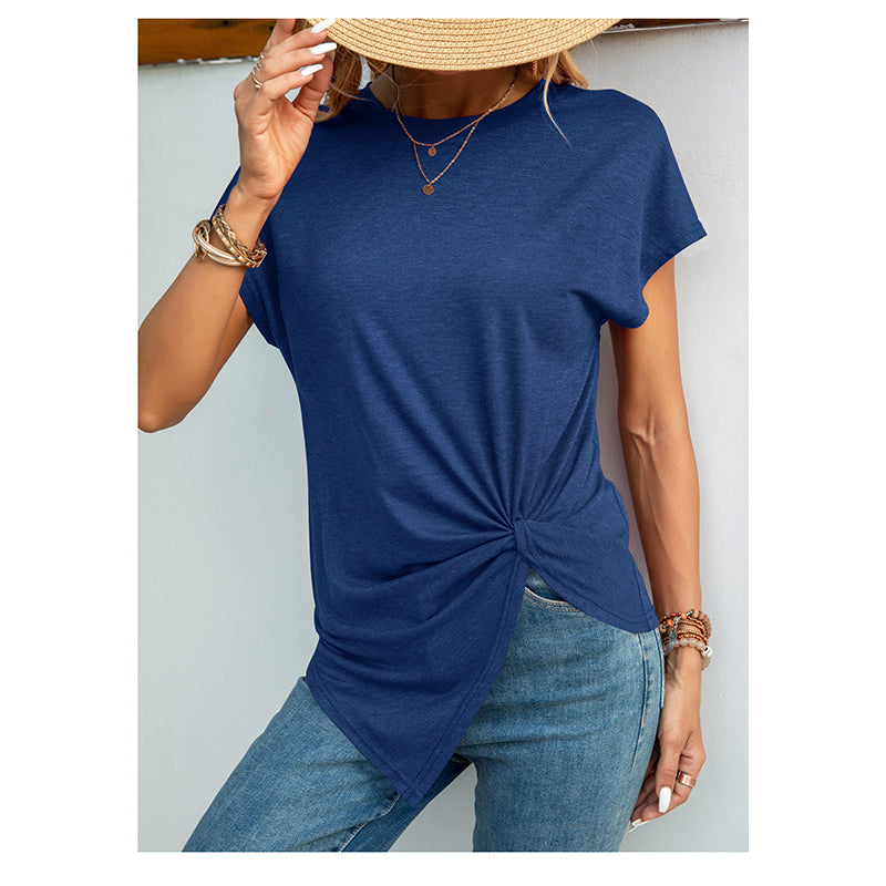 Round Neck Extended Sleeves Top