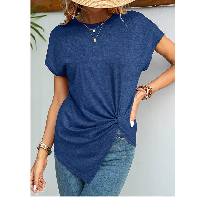 Round Neck Extended Sleeves Top