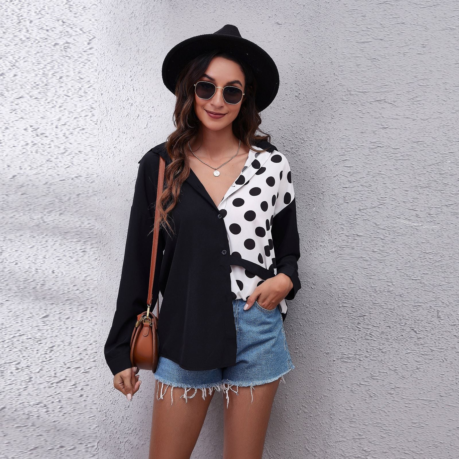 Black Print Top