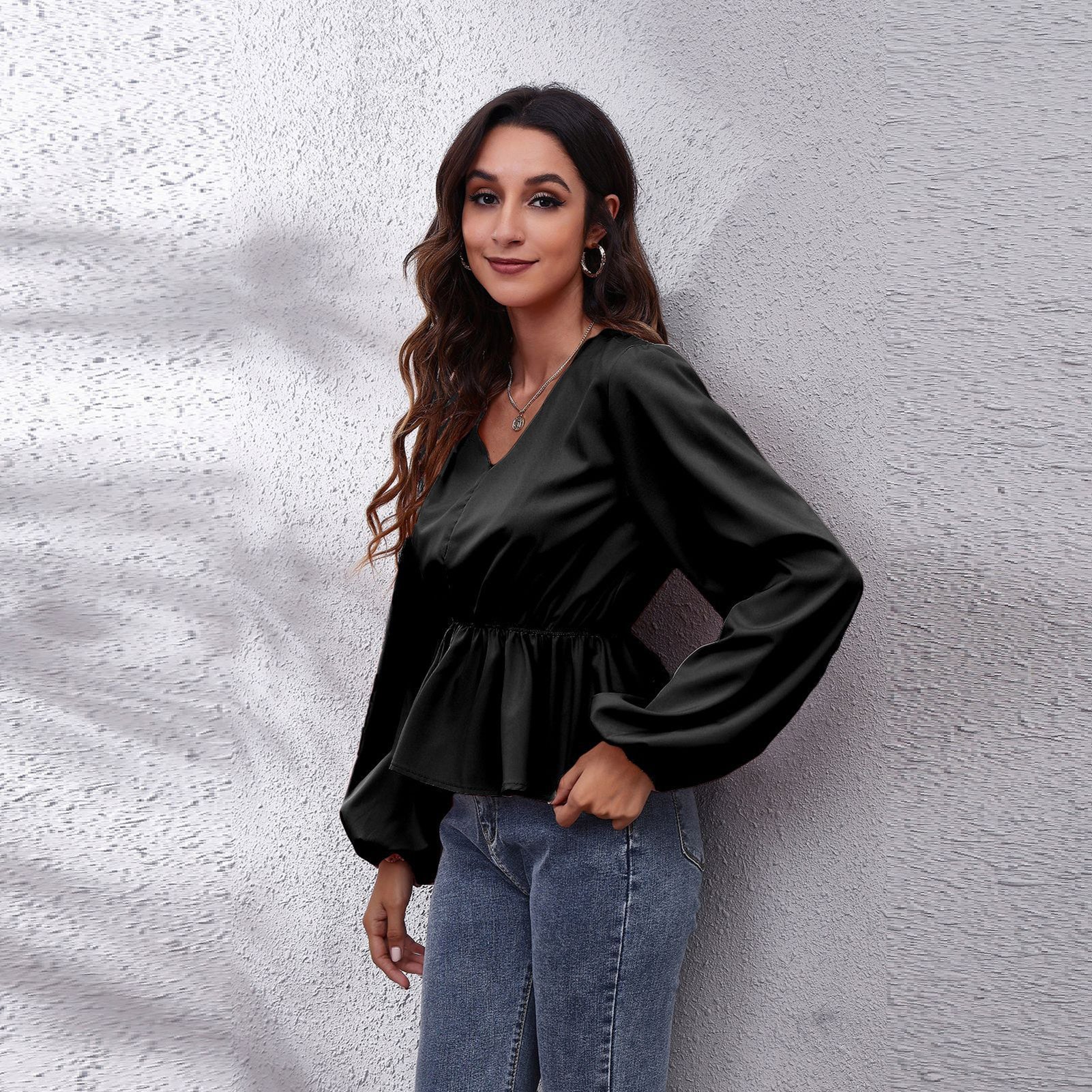 Black Wrap Top