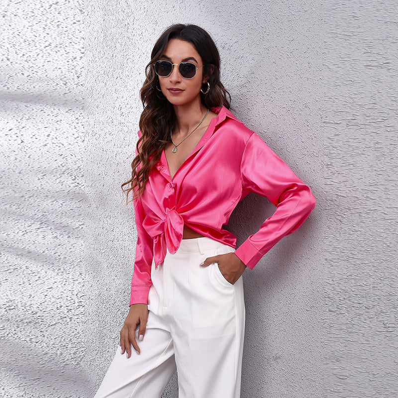 Spread Collar Long Sleeves Shirt