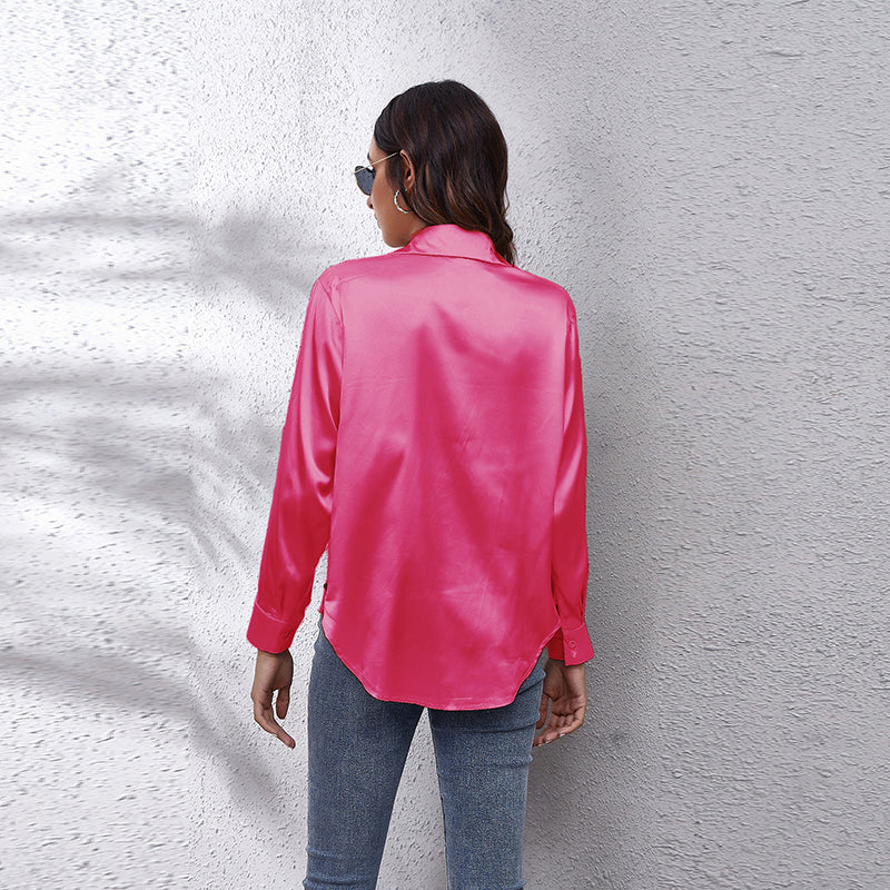 Spread Collar Long Sleeves Shirt
