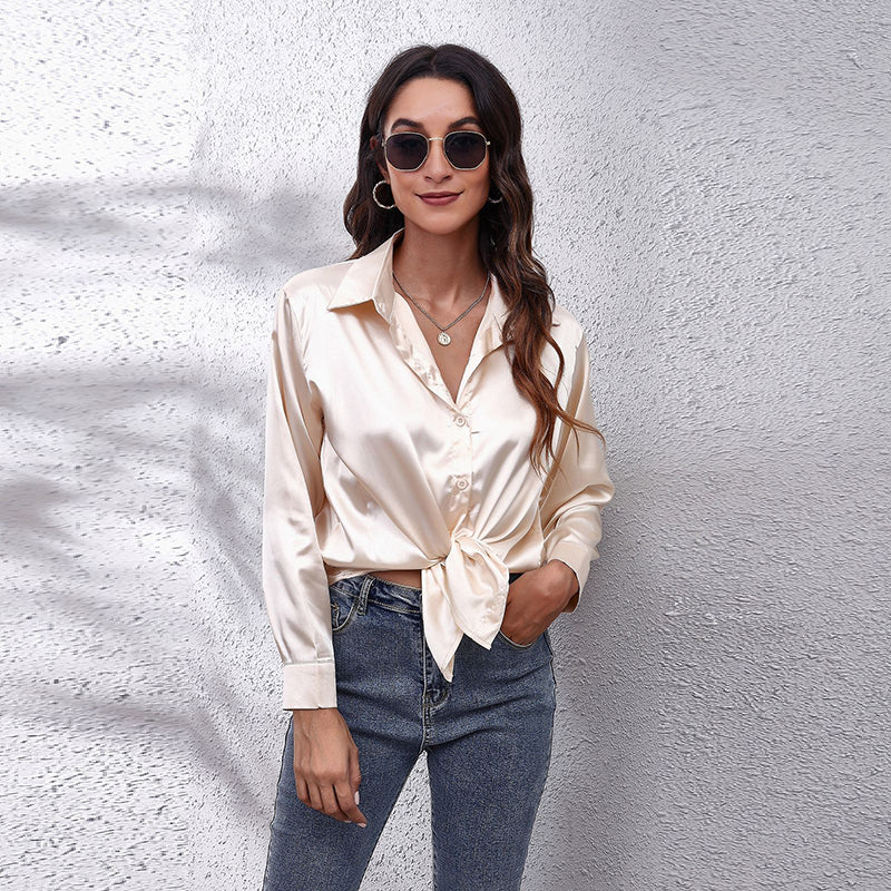 Spread Collar Long Sleeves Shirt