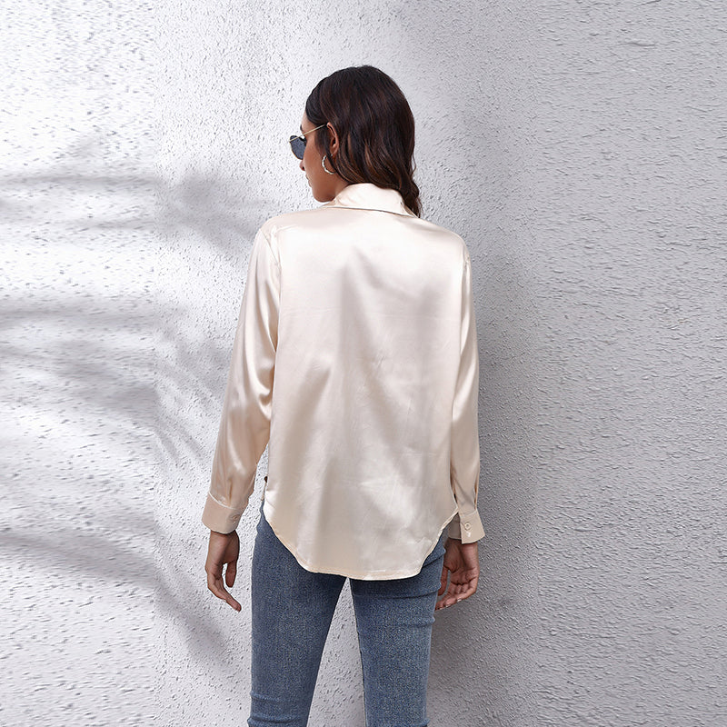 Spread Collar Long Sleeves Shirt