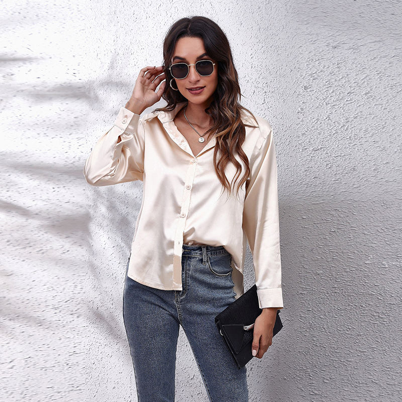 Spread Collar Long Sleeves Shirt