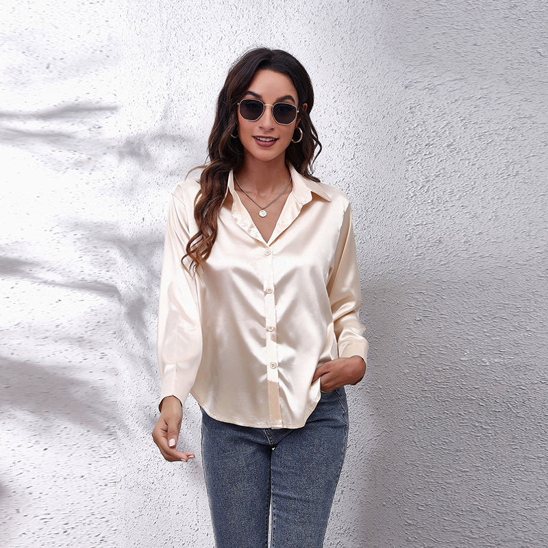 Spread Collar Long Sleeves Shirt