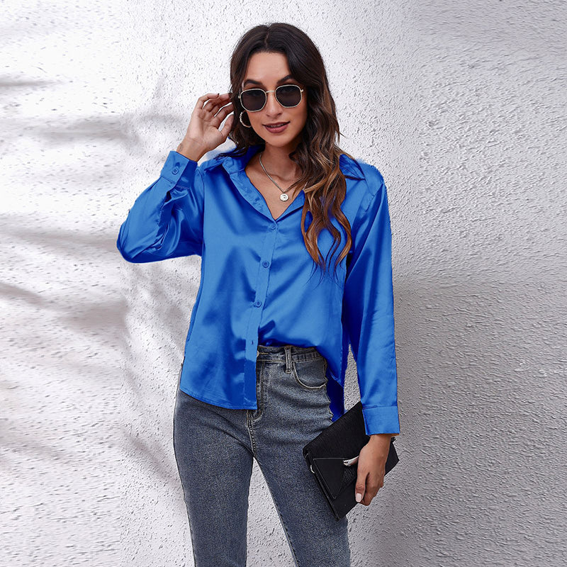Spread Collar Long Sleeves Shirt