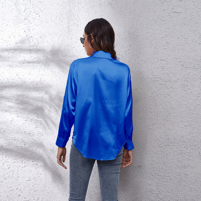 Spread Collar Long Sleeves Shirt