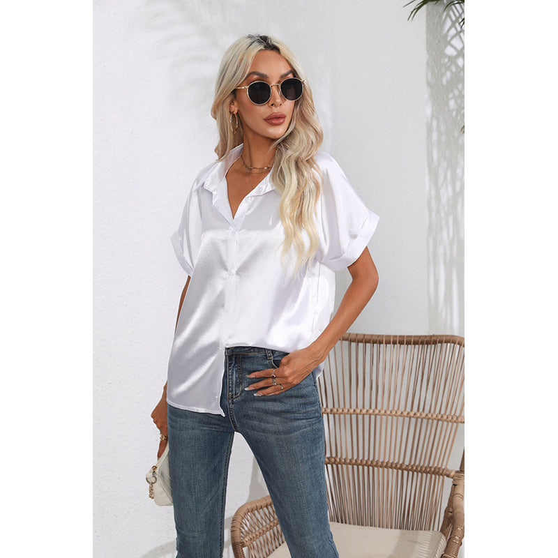 White Extended Sleeves Casual Shirt