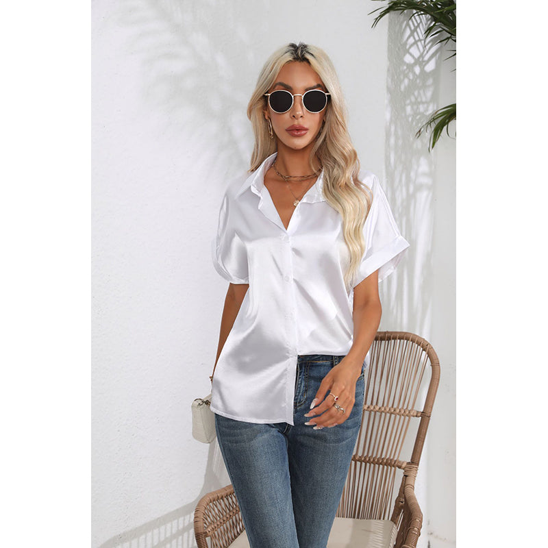 White Extended Sleeves Casual Shirt