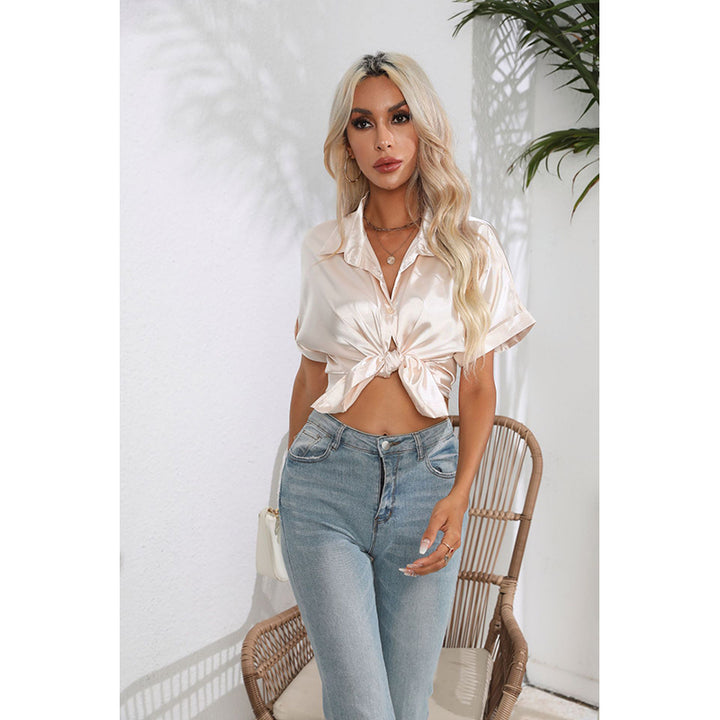 Beige Extended Sleeves Casual Shirt