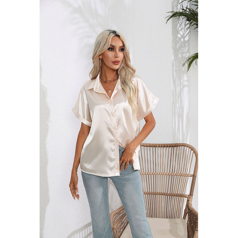 Beige Extended Sleeves Casual Shirt