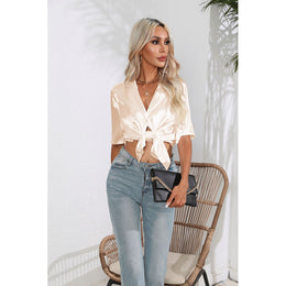 Shirt Style Crop Top