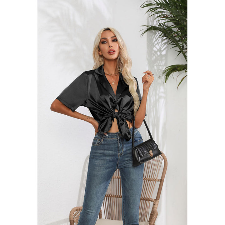Shirt Style Crop Top