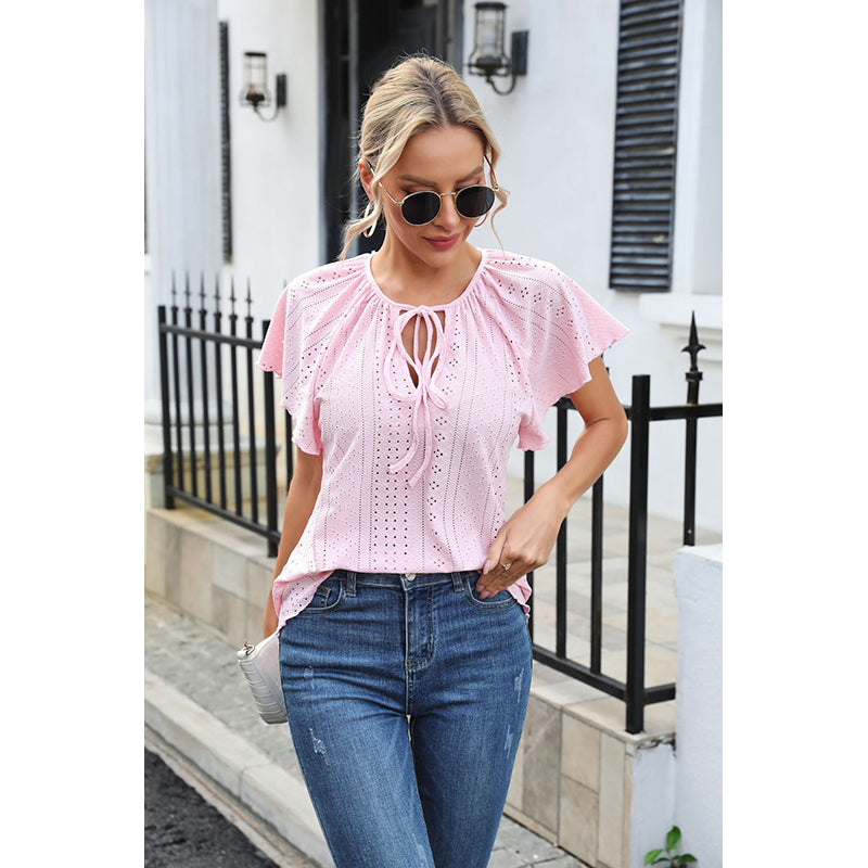 Tie-Up Neck Top