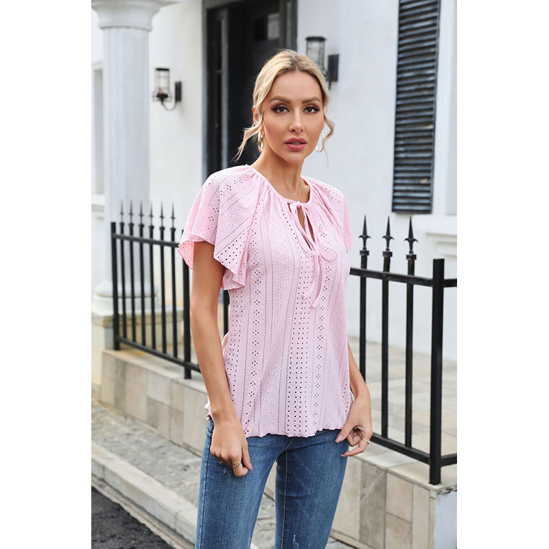 Tie-Up Neck Top