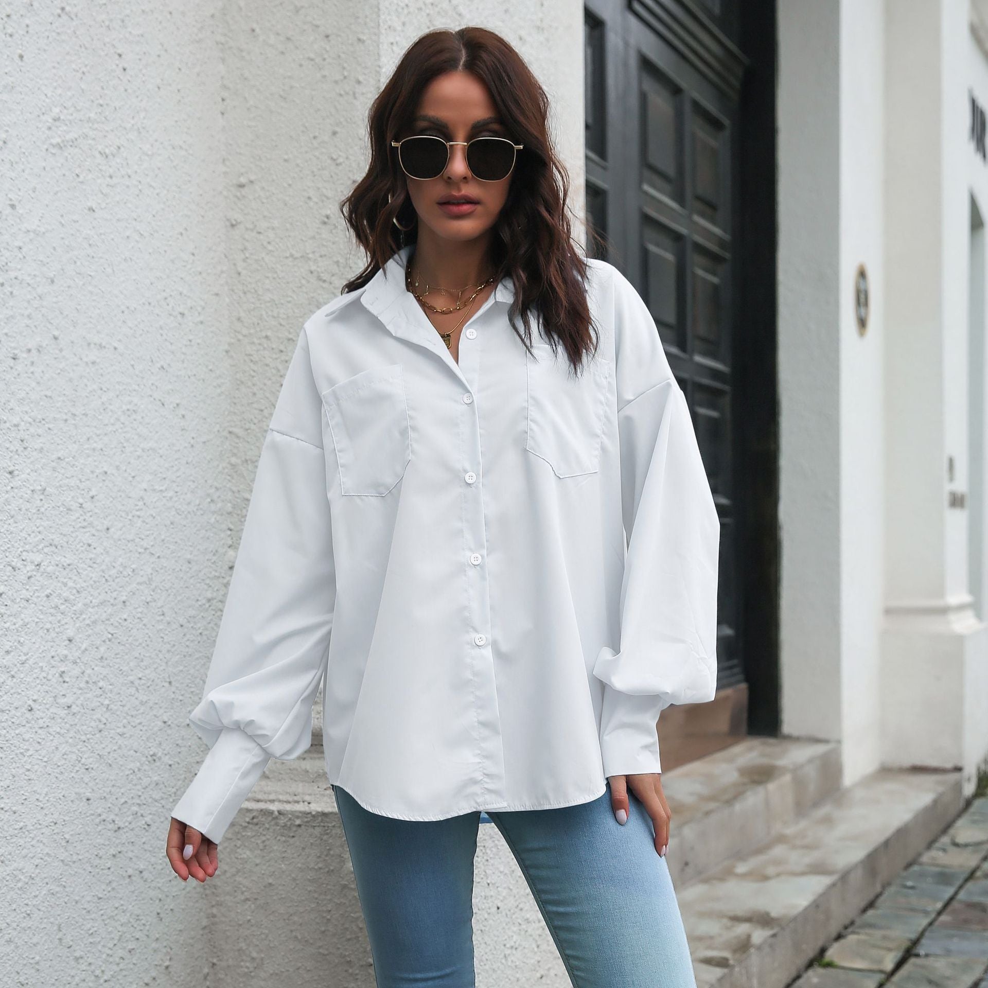 White Shirt Style Top