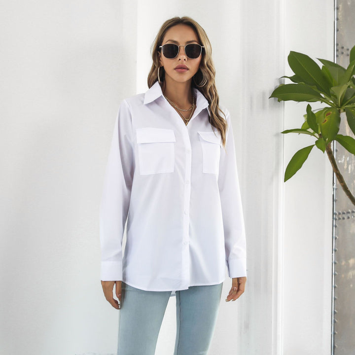 Women White Semi Sheer Casual Shirt