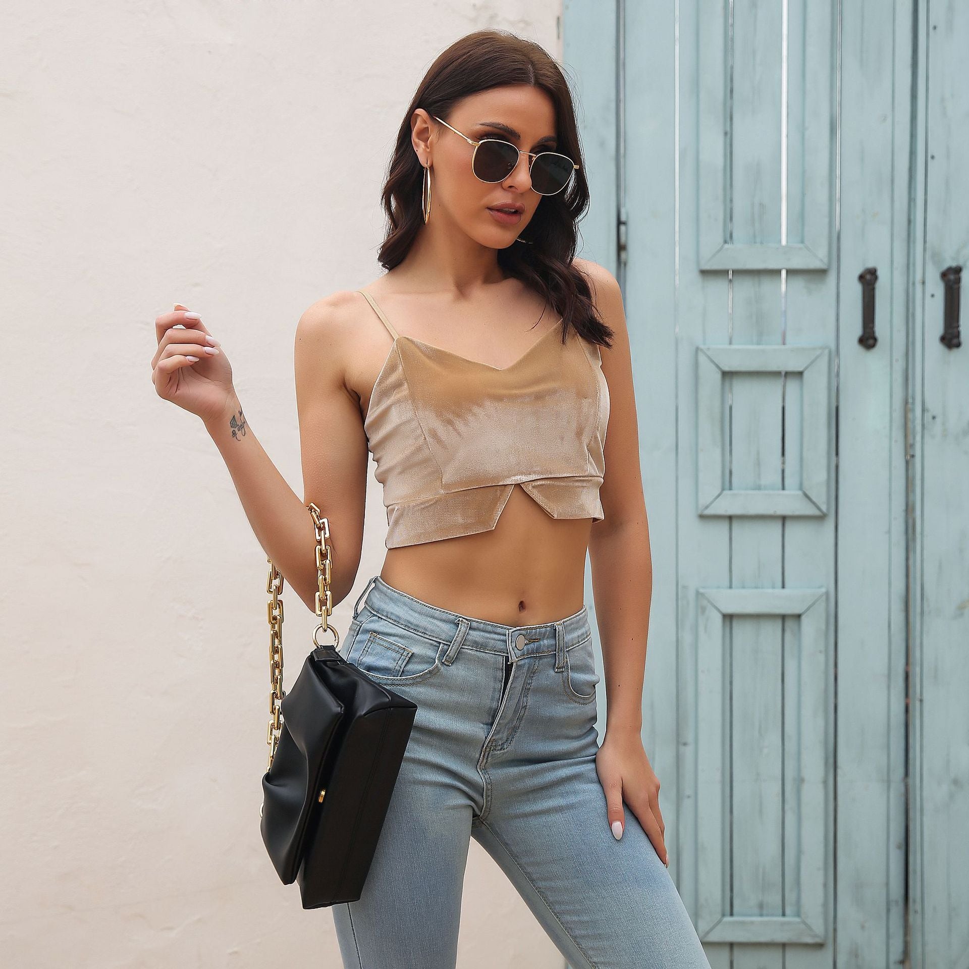 V-Neck Crop Top