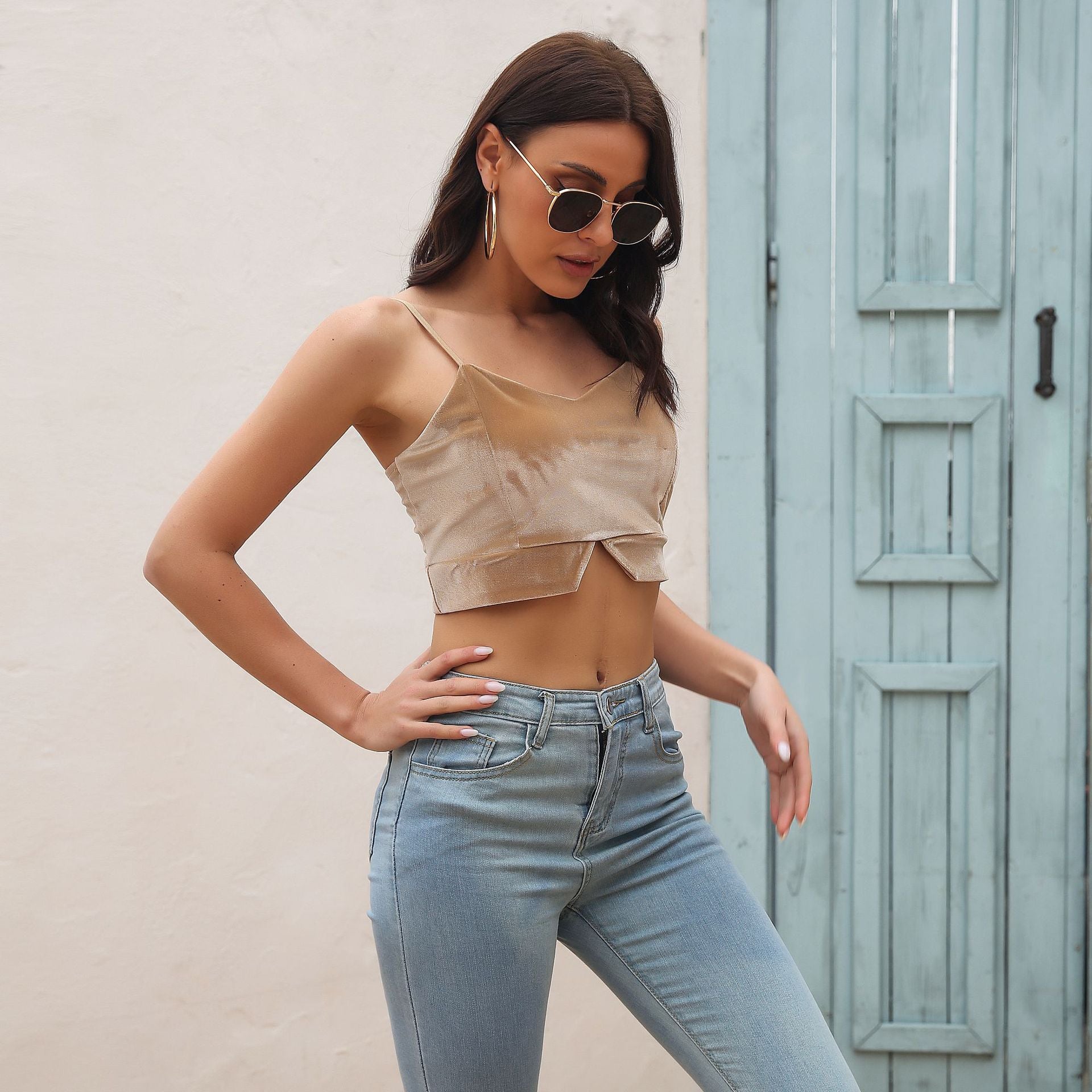 V-Neck Crop Top