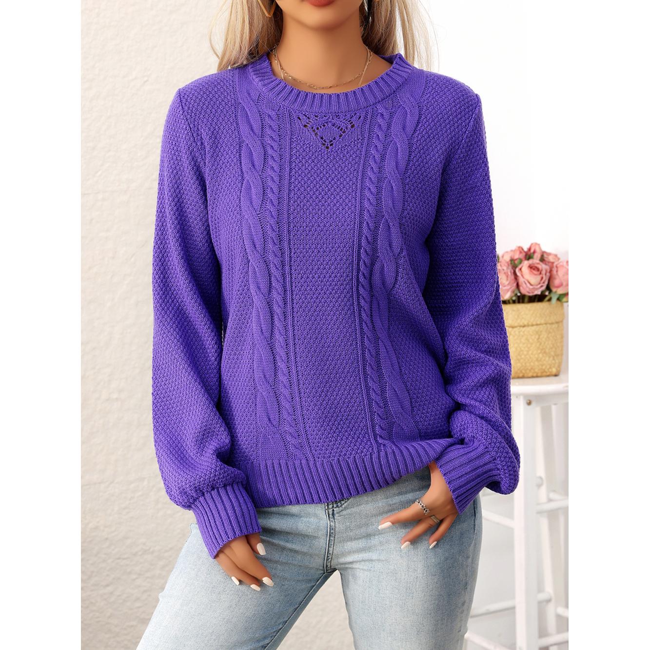 Women Cable Knit Pullover
